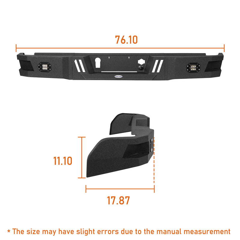 Load image into Gallery viewer, Aftermarket 20-23 GMC Sierra 2500HD HR Rear Bumper Replacement - Hooke Road b9204 14