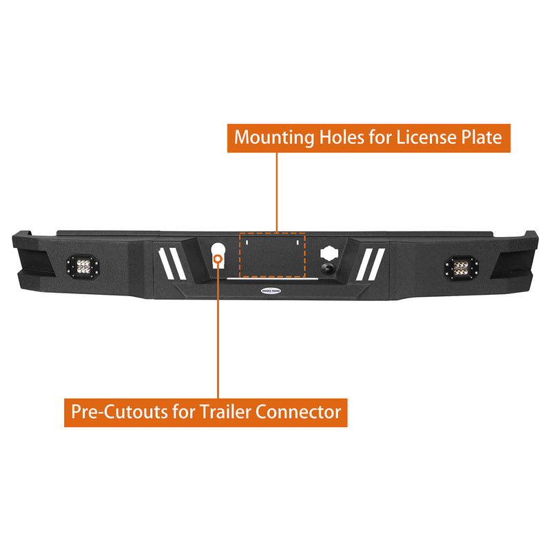 Load image into Gallery viewer, Aftermarket 20-23 GMC Sierra 2500HD HR Rear Bumper Replacement - Hooke Road b9204 8