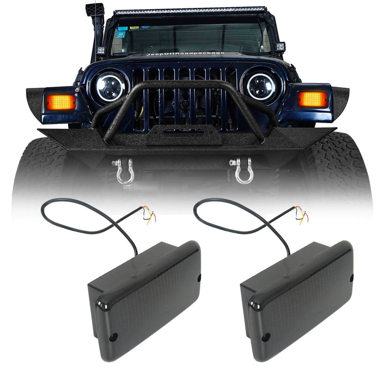 Load image into Gallery viewer, Hooke Road Amber/White Turn Signals 12V Upgraded version(97-06 Jeep Wrangler TJ)