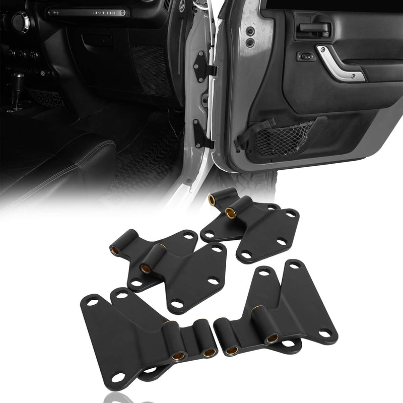Load image into Gallery viewer, Black Body Door Hinge Set Replacement (07-18 Jeep Wrangler JK) - Hookeroad 2Black Body Door Hinge Set Replacement (07-18 Jeep Wrangler JK) - Hookeroad MMR.20090 2