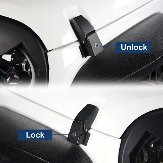 Hooke Road Jeep JK Hood Catch Kit for Jeep Wrangler JK 2007-2018 MMR1791 u-Box Offroad  5
