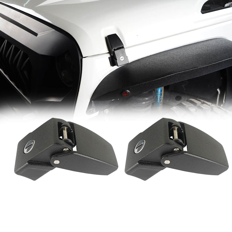 Load image into Gallery viewer, Hooke Road Jeep JK Hood Catch Kit for Jeep Wrangler JK 2007-2018 MMR1791 u-Box Offroad 10