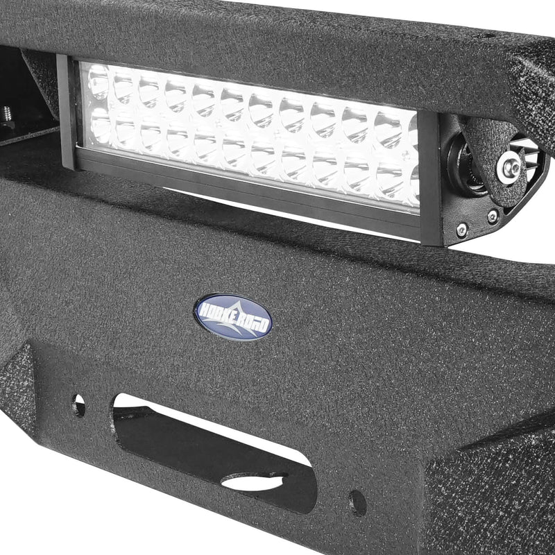 Load image into Gallery viewer, Hooke Road Jeep JK Blade Master Front Bumper w/Winch Plate & Light Bar for 2007-2018 Jeep JK BXG117B u-Box Offroad 10