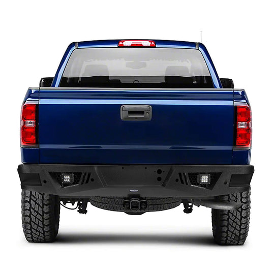 Chevy Silverado Rear Bumper with LED Floodlights and holes for OEM sensors Silverado Rear Bumper for 2007-2018 Chevy Silverado 1500 bxg9024 3