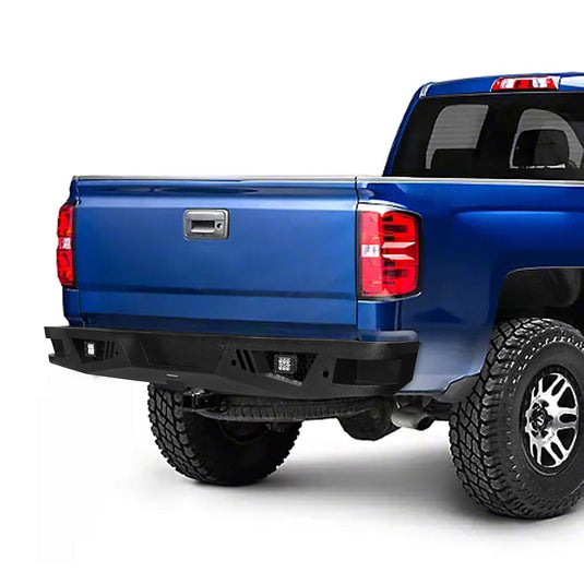 Chevy Silverado Rear Bumper with LED Floodlights and holes for OEM sensors Silverado Rear Bumper for 2007-2018 Chevy Silverado 1500 bxg9024 4