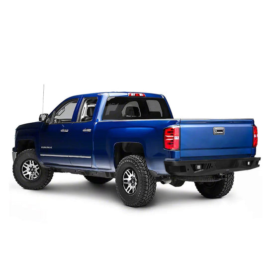Chevy Silverado Rear Bumper with LED Floodlights and holes for OEM sensors Silverado Rear Bumper for 2007-2018 Chevy Silverado 1500 bxg9024 5