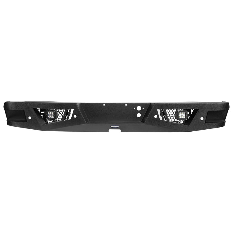 Load image into Gallery viewer, Chevy Silverado Rear Bumper with LED Floodlights and holes for OEM sensors Silverado Rear Bumper for 2007-2018 Chevy Silverado 1500 bxg9024 7