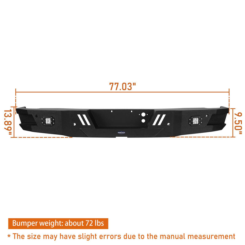 Load image into Gallery viewer, Hooke Road Chevrolet Rear Bumpers HR(07-18 Chevy Silverado 1500)