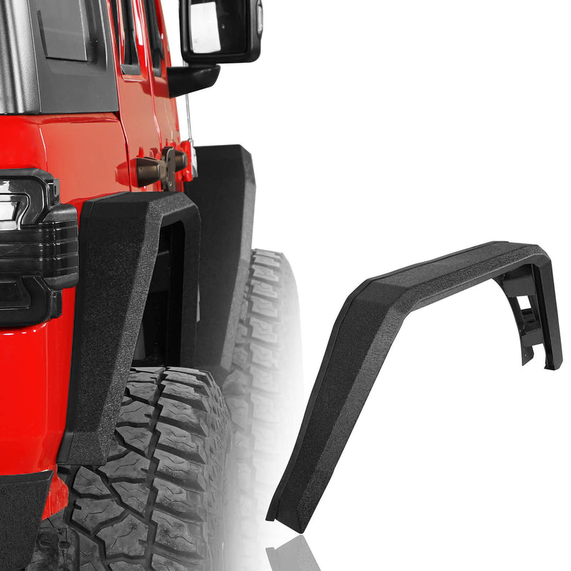 Load image into Gallery viewer, Jeep Flat Rear Fender Flares (18-23 Jeep Wrangler JL) - Hooke Road b3043s 2