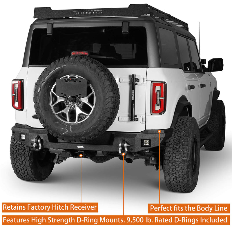 Load image into Gallery viewer, Ford Bronco Aftermarket Rear Bumper Classic Excluding Raptor b8909s 8