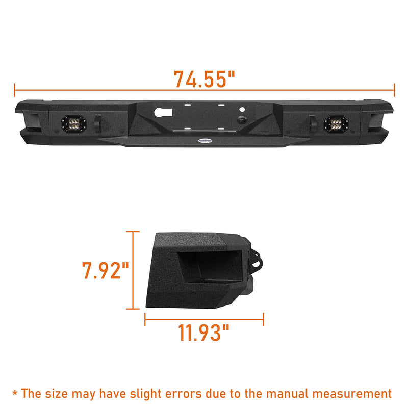 Load image into Gallery viewer, Pickup Discovery Rear Bumper w/ LED Floodlights (18-20 Ford F-150 (Excluding Raptor)) b8521s 13
