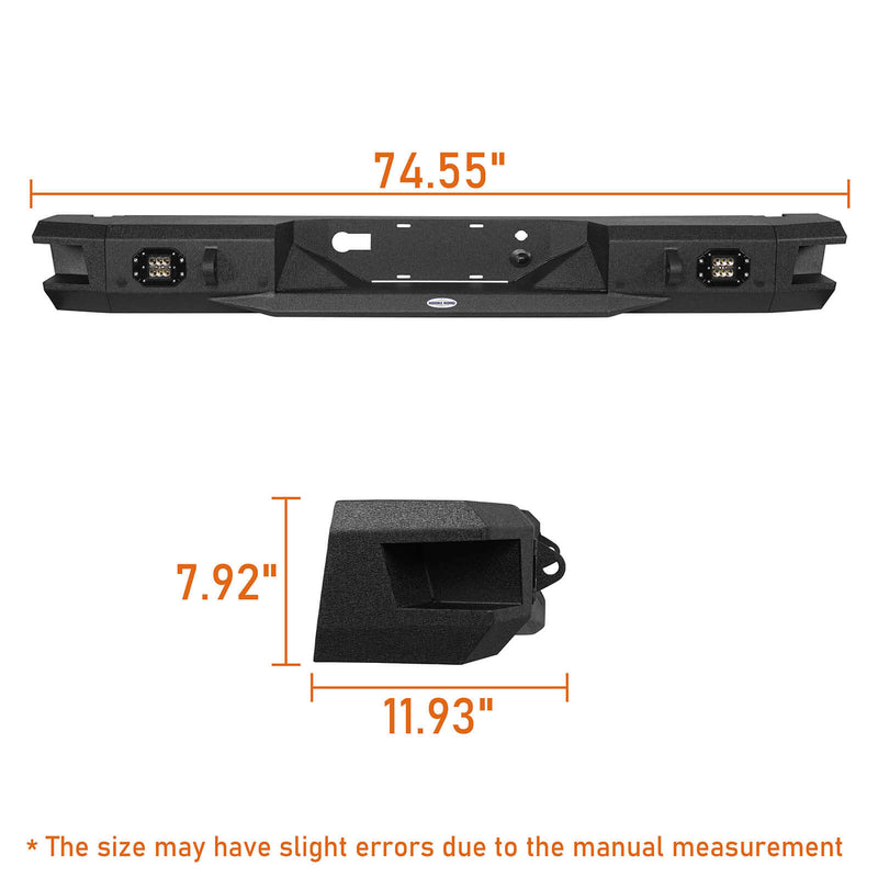 Load image into Gallery viewer, Pickup Discovery Rear Bumper w/ LED Floodlights (18-20 Ford F-150 (Excluding Raptor)) b8521s 13
