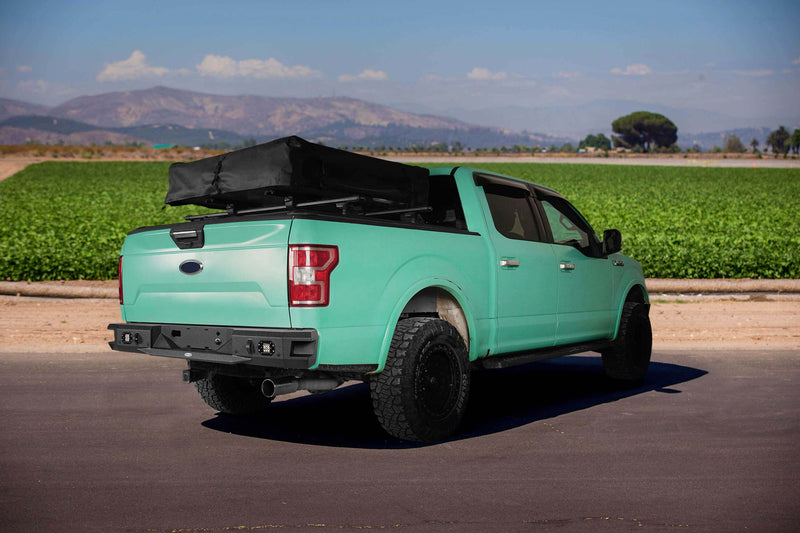 Load image into Gallery viewer, Pickup Discovery Rear Bumper w/ LED Floodlights (18-20 Ford F-150 (Excluding Raptor)) b8521s 14