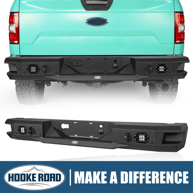 Load image into Gallery viewer, Pickup Discovery Rear Bumper w/ LED Floodlights (18-20 Ford F-150 (Excluding Raptor)) b8521s 1