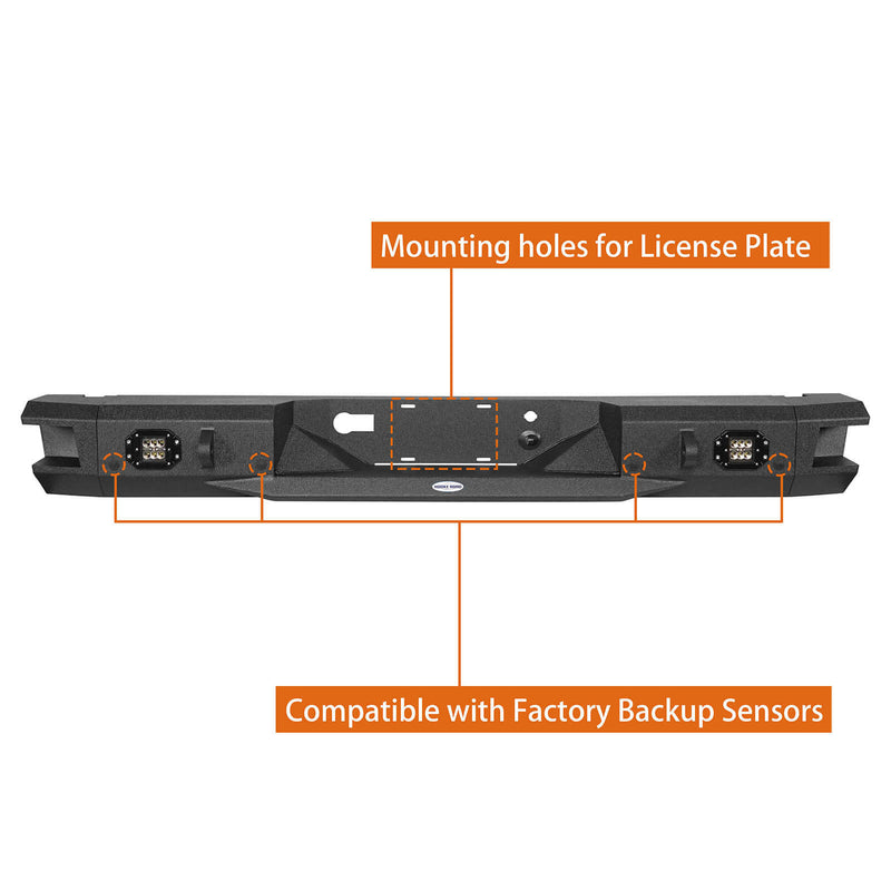 Load image into Gallery viewer, Pickup Discovery Rear Bumper w/ LED Floodlights (18-20 Ford F-150 (Excluding Raptor)) b8521s 9