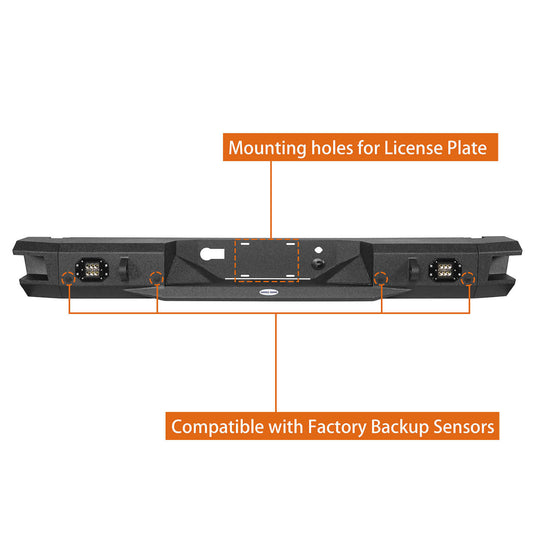 Pickup Discovery Rear Bumper w/ LED Floodlights (18-20 Ford F-150 (Excluding Raptor)) b8521s 9
