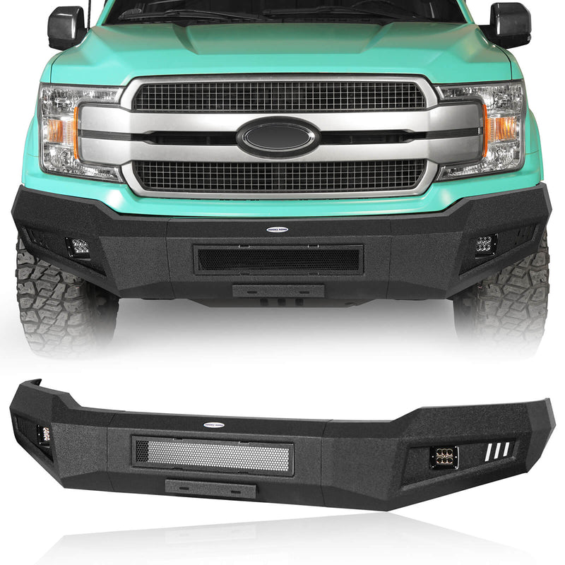 Load image into Gallery viewer, Ford HR Ⅱ Front Bumper w/ LED Spotlights (18-20 Ford F-150 (Excluding Raptor)) b8250s 2