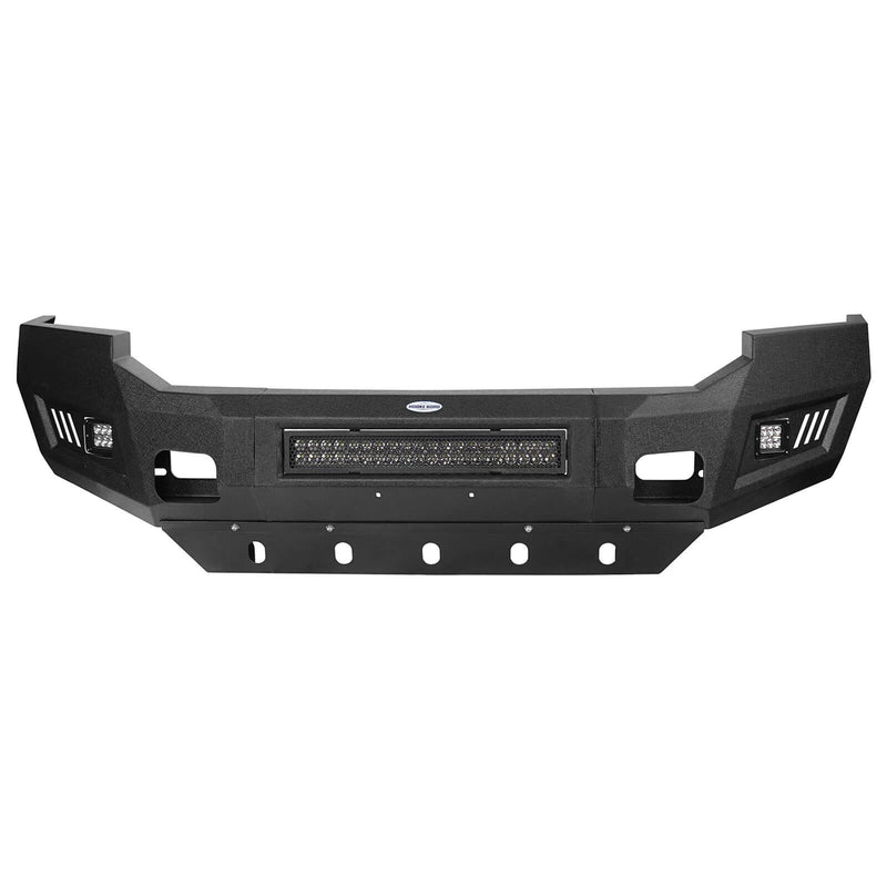 Load image into Gallery viewer, Ford F-250 Full Width Front Bumper with Skid Plate and LED Light Bar for 2005-2007 F-250 B8500 11