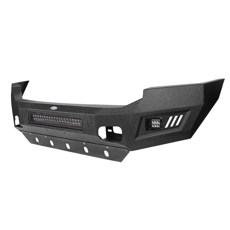 Load image into Gallery viewer, Ford F-250 Full Width Front Bumper with Skid Plate and LED Light Bar for 2005-2007 F-250 B8500 13