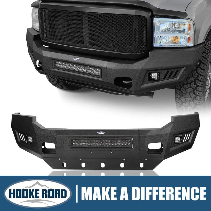 Load image into Gallery viewer, Ford F-250 Full Width Front Bumper with Skid Plate and LED Light Bar for 2005-2007 F-250 B8500 1