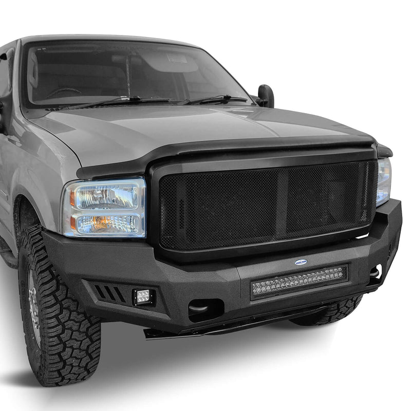Load image into Gallery viewer, Ford F-250 Full Width Front Bumper with Skid Plate and LED Light Bar for 2005-2007 F-250 B8500 5