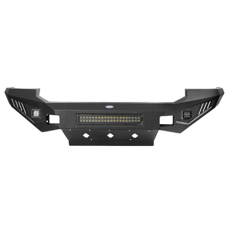 Load image into Gallery viewer, Ford F-250 Full Width Front Bumper with Skid Plate and LED Light Bar for 2005-2007 F-250 B8501 8
