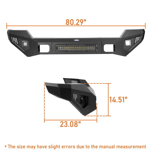 Ford F-250 Full Width Front Bumper with LED Flood Spot Combo Light Bar for 2011-2016 F-250 B8521 14