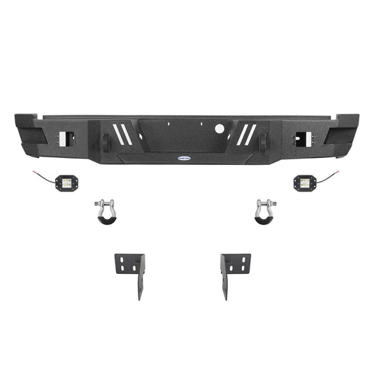 Ford F-250 Rear Bumper with LED White Square Floodlights for 2011-2016 F-250 B8524 15