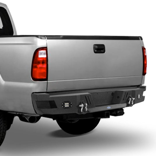 Ford F-250 Rear Bumper with LED White Square Floodlights for 2011-2016 F-250 B8524 9