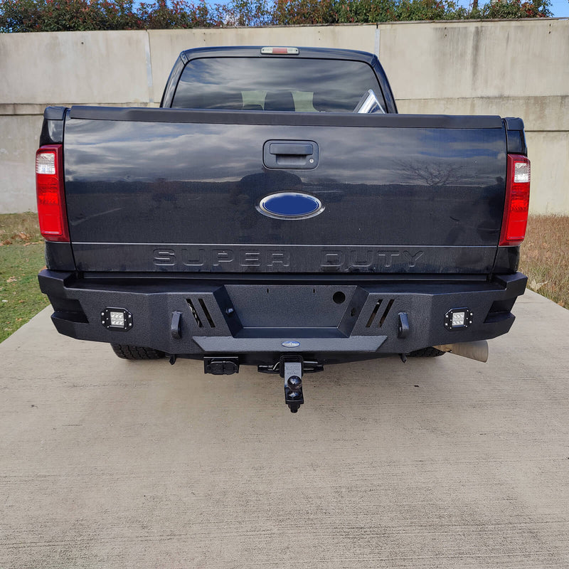 Load image into Gallery viewer, Ford F-250 Replacement Rear Bumper with LED White Square Floodlights for 2011-2016 F-250 B8524 3
