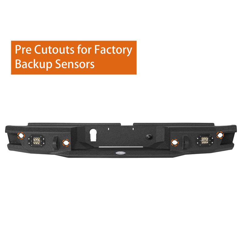 Load image into Gallery viewer, Ford 19-23 Ranger Discovery Rear Steel Bumper w/ LED Floodlights - Hooke Road b8803 4