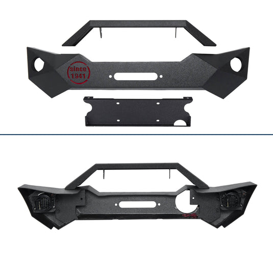 Hooke Road Fragmentation Stubby Front Bumper(07-18 Jeep Wrangler JK)