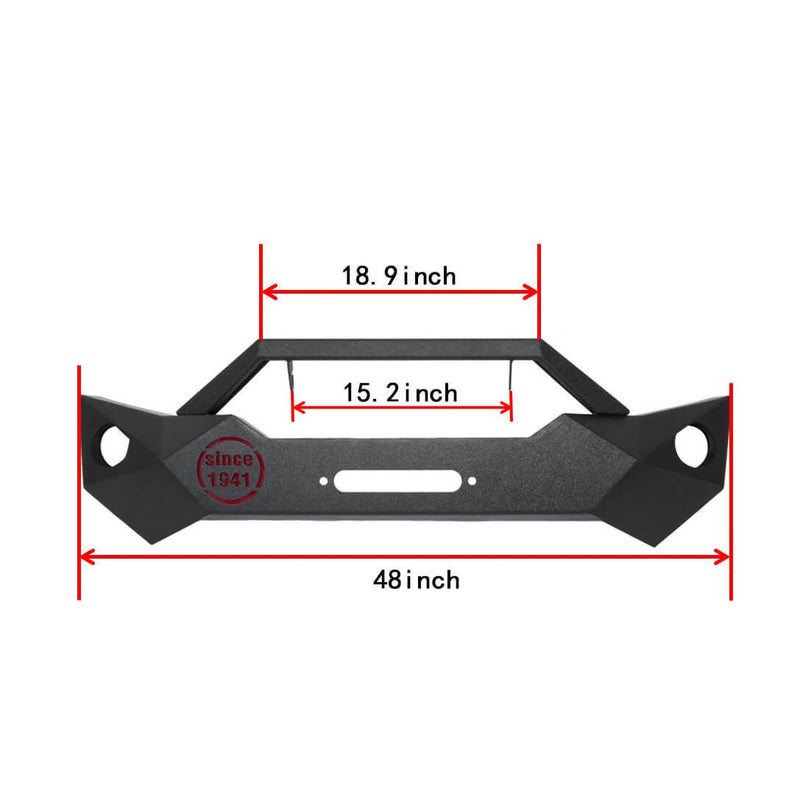 Load image into Gallery viewer, Hooke Road Fragmentation Stubby Front Bumper(07-18 Jeep Wrangler JK)