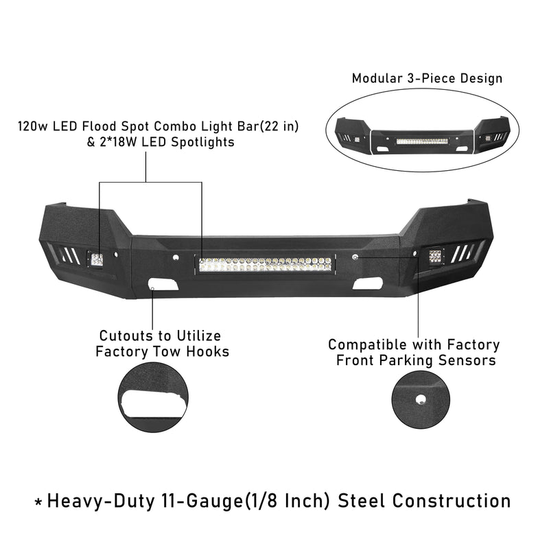 Load image into Gallery viewer, Hooke Road Chevrolet Front Bumper HR(16-18 Chevy Silverado 1500)