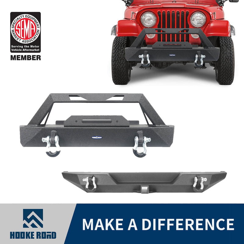 Load image into Gallery viewer, Hooke Road Front Bumper & Rear Bumper (76-86 Jeep Wrangler CJ5&CJ7)