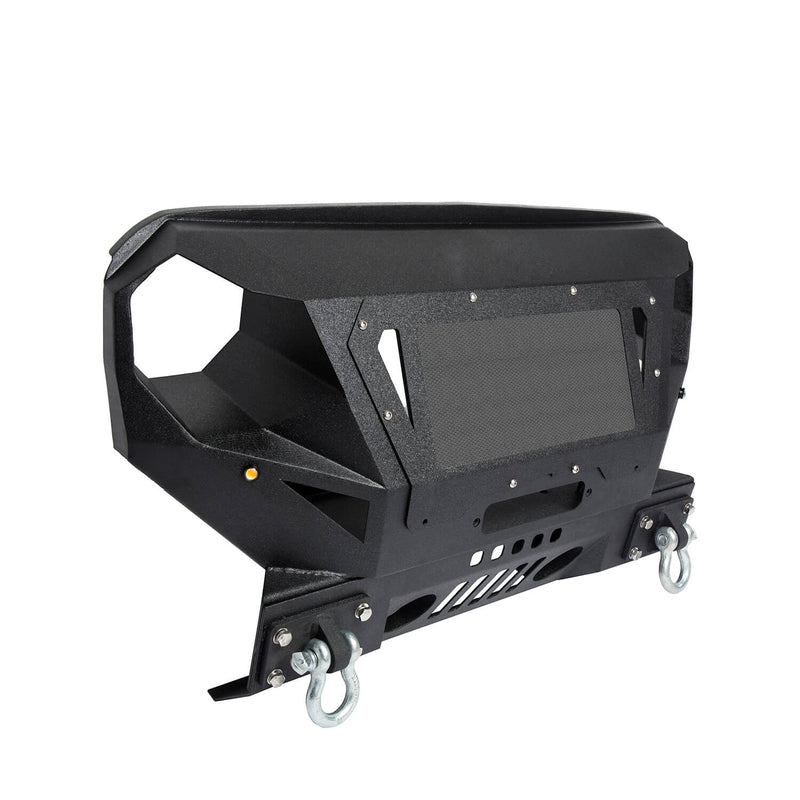 Load image into Gallery viewer, Hooke Road Bumper Front Bumper with Grill Guard and Winch Plate for Jeep Wrangler JK 2007-2018 BXG112 u-Box Offroad 6