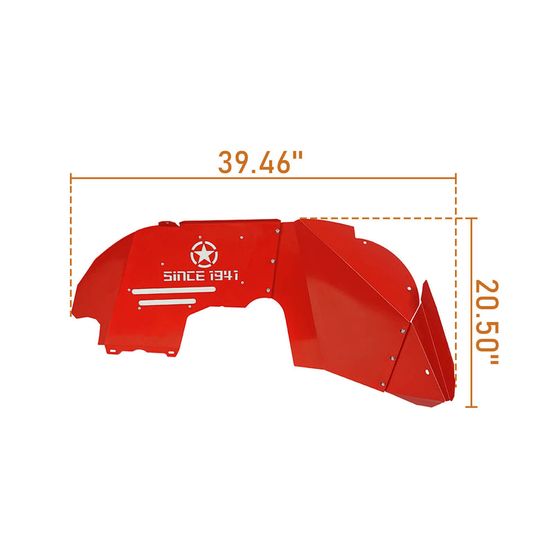 Load image into Gallery viewer, Hooke Road Jeep JL Front Inner Fender Liners for 2018-2021 Jeep Wrangler JL & 2020-2021 Jeep Gladiator JT Jeep Gladiator JT Front Inner Fender Liners BXG3026 11