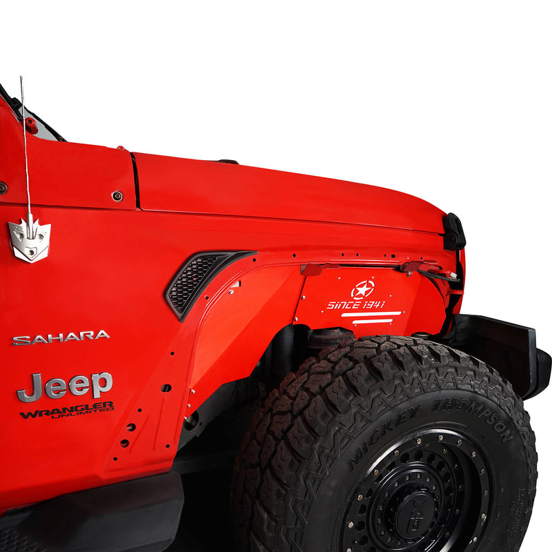 Load image into Gallery viewer, Hooke Road Jeep JL Front Inner Fender Liners for 2018-2021 Jeep Wrangler JL & 2020-2021 Jeep Gladiator JT Jeep Gladiator JT Front Inner Fender Liners BXG3026 3