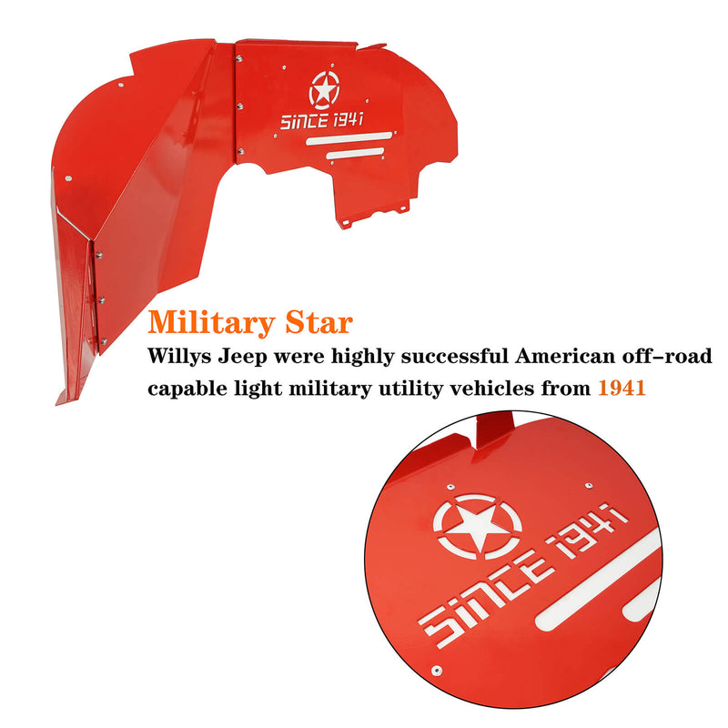 Load image into Gallery viewer, Hooke Road Jeep JL Front Inner Fender Liners for 2018-2021 Jeep Wrangler JL & 2020-2021 Jeep Gladiator JT Jeep Gladiator JT Front Inner Fender Liners BXG3026 9