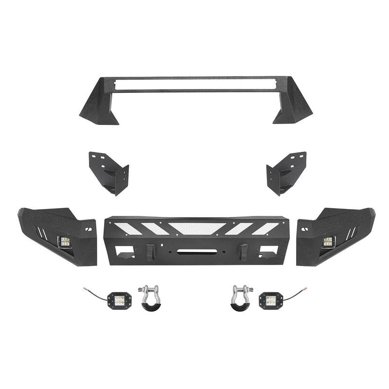 Load image into Gallery viewer, HookeRoad Tacoma Front & Rear Bumpers Combo for 2016-2023 Toyota Tacoma 3rd Gen b42014204-12