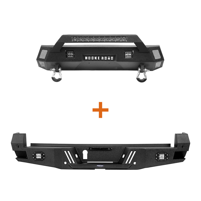 Load image into Gallery viewer, HookeRoad Tacoma Front & Rear Bumpers Combo for 2016-2023 Toyota Tacoma 3rd Gen b42024204-9