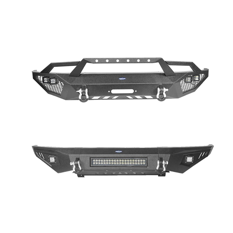 Load image into Gallery viewer, HookeRoad Full Width Front Bumper w/LED Lights for 2014-2021 Toyota Tundra b5000+b5001 2