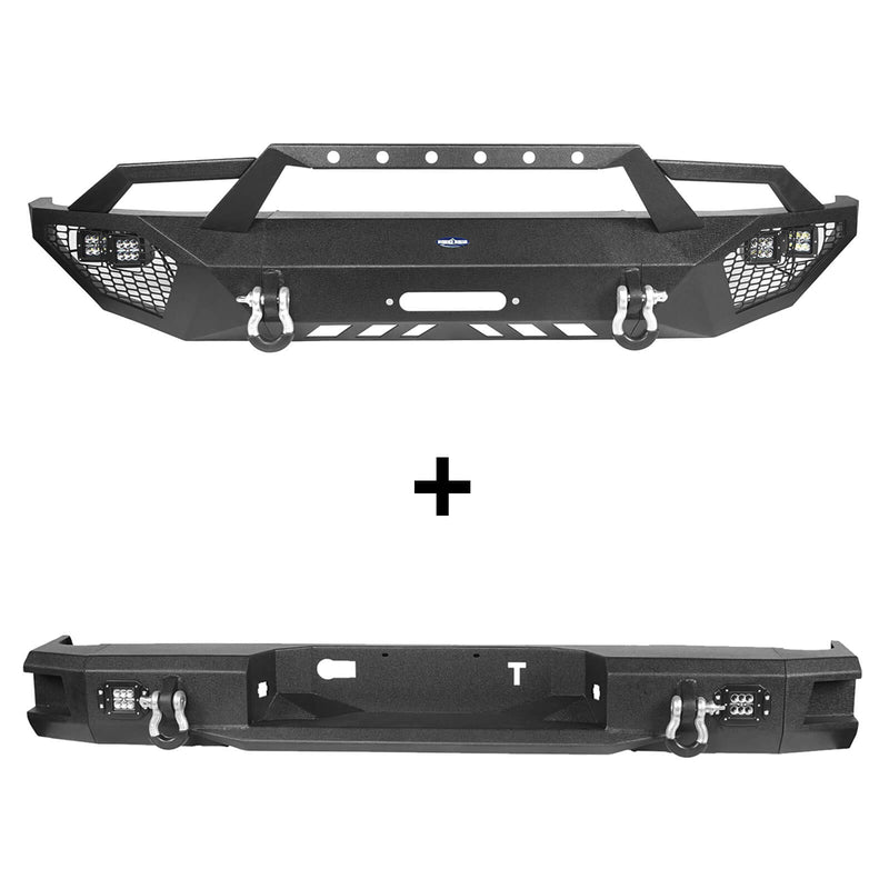 Load image into Gallery viewer, HookeRoad Tundra Full Width Front Bumper & Rear Bumper for 2014-2021 Toyota Tundra b5000+b5003 3