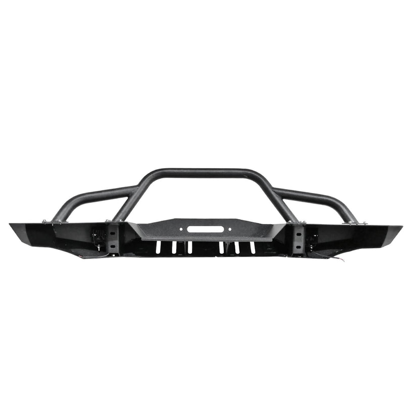 Load image into Gallery viewer, Hooke Road Destroyer Full Width Front Bumper w/2 ¡Á18W LED Spotlights for Jeep Cherokee XJ 1984-2001 BXG320 u-Box Offroad 10