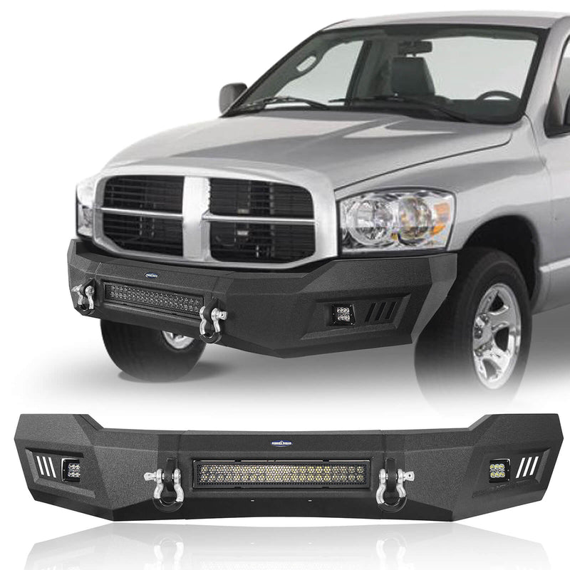Load image into Gallery viewer, Hooke Road Ram 1500 Full Width Front Bumper w/LED Light Bar for 2006-2008 Ram 1500 BXG6500 2