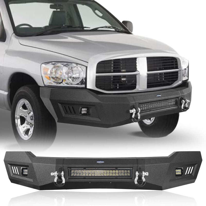 Load image into Gallery viewer, Hooke Road Ram 1500 Full Width Front Bumper w/LED Light Bar for 2006-2008 Ram 1500 BXG6500 4
