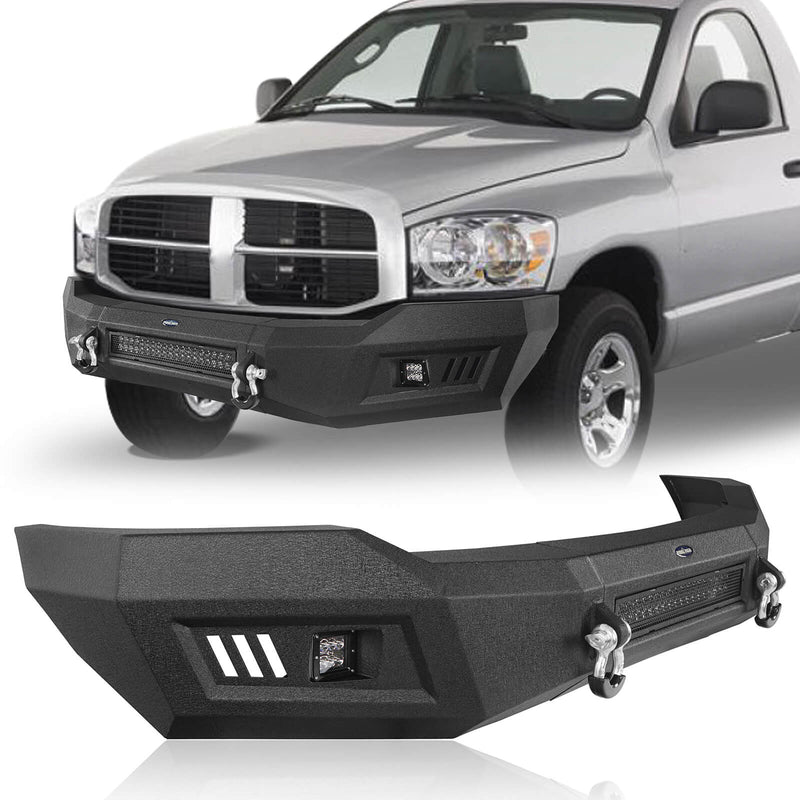 Load image into Gallery viewer, Hooke Road Ram 1500 Full Width Front Bumper w/LED Light Bar for 2006-2008 Ram 1500 BXG6500 6