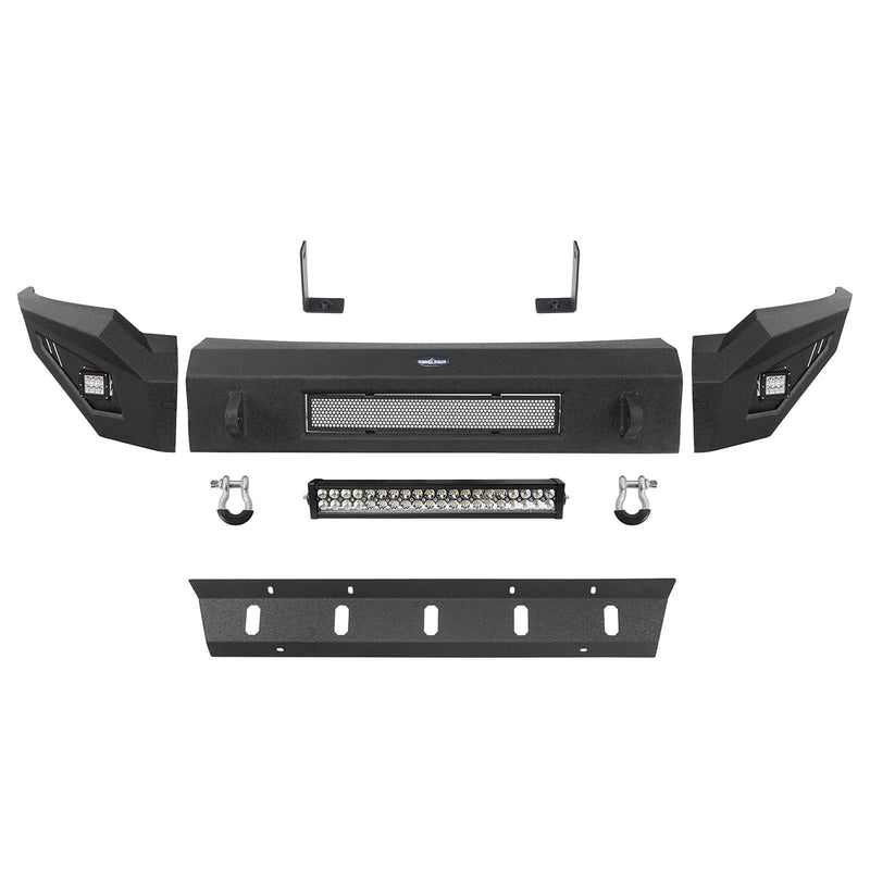 Load image into Gallery viewer, Dodge Ram 1500 Full Width Front Bumper Front Bumper with LED Light Bar for Dodge Ram 1500 BXG6501 18