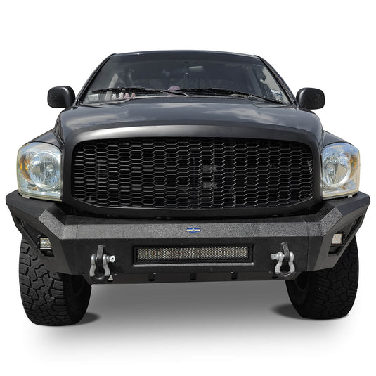 Dodge Ram 1500 Full Width Front Bumper Front Bumper with LED Light Bar for Dodge Ram 1500 BXG6501 3