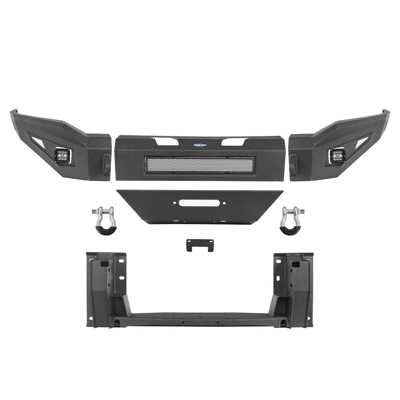 Load image into Gallery viewer, Dodge Ram 2500 Full Width Front Bumper DiscoveryⅠFront Bumper w/Winch Plate & LED Light Bar for Dodge Ram 2500 BXG6302 10